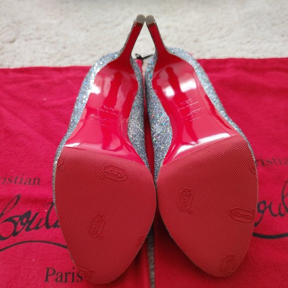 Christian Louboutin NEW VERY PRIVE 120 GLITTER DISCO BALL heels 35.5 like new - Picture 12 of 16